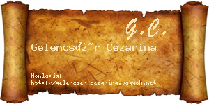 Gelencsér Cezarina névjegykártya